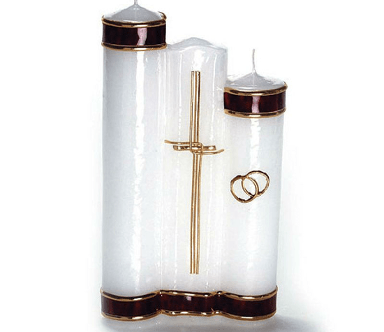 Beispiel: Traditionelle Hochzeitskerzen, Foto: Kerzenwelt.
