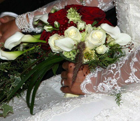 Beispiel: Hochzeitsfloristik, Foto: Blumenwerk.
